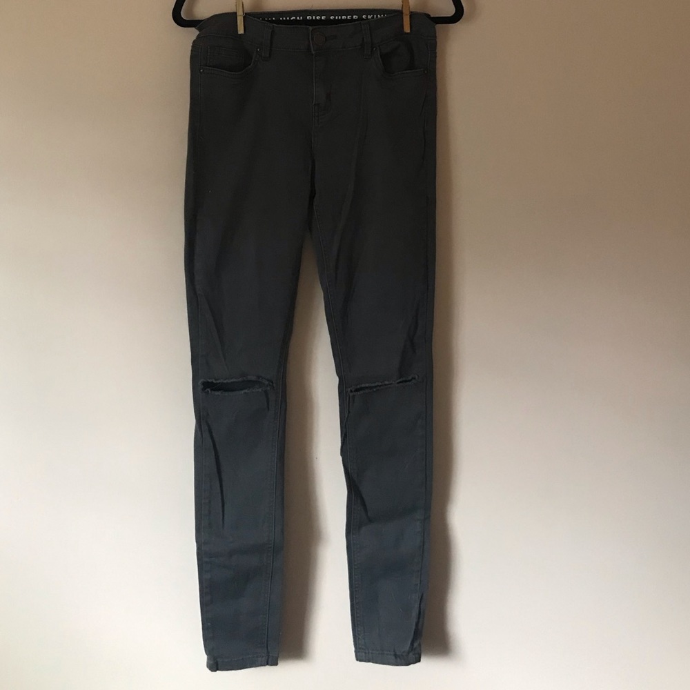 Grey High Rise Skinny Jean